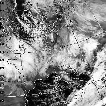 Satellitenbild (Infrarot, Ausschnitt) von NOAA 14 vom 18.11.1999, 03.27 UT